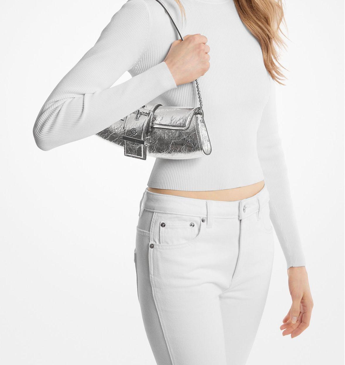 Cartera Michael Kors Colby Crackled Metallic-2