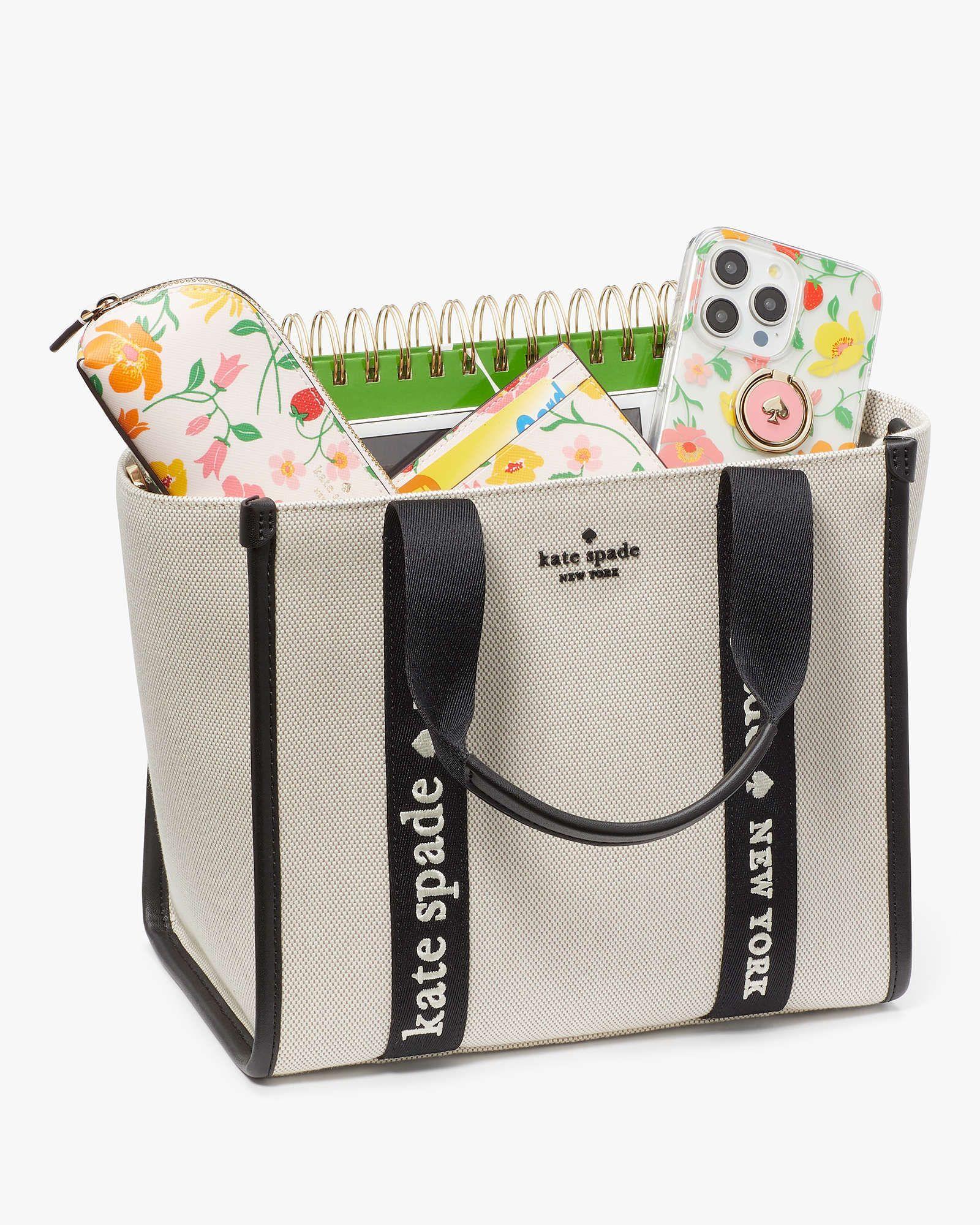 Cartera Kate Spade Small Tote Kip Canvas-5