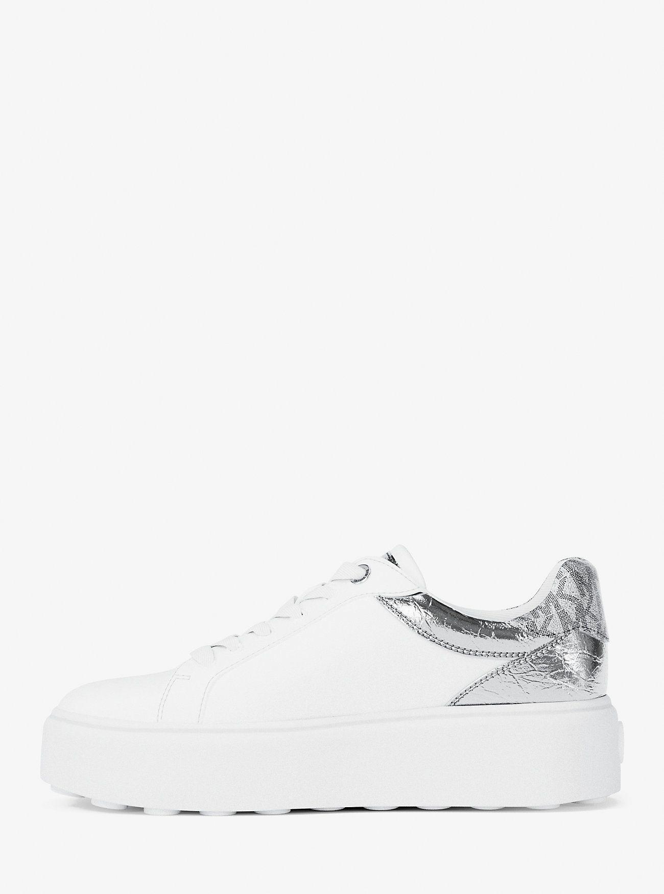 Zapatillas Michael Kors Romey Embellished Mixed-Media Silver-2