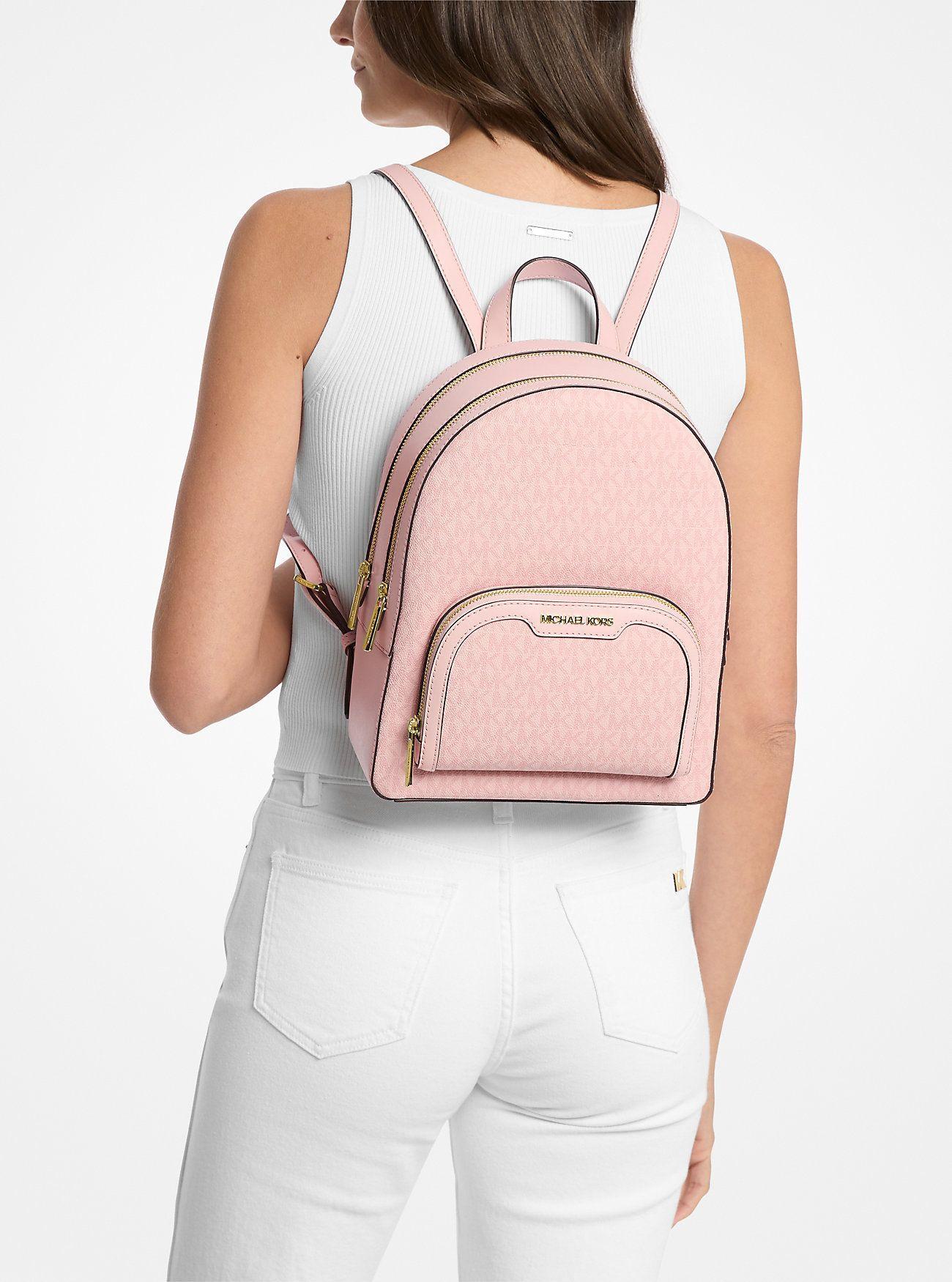 Mochila Michael Kors Jaycee Logo Powder Blush-2