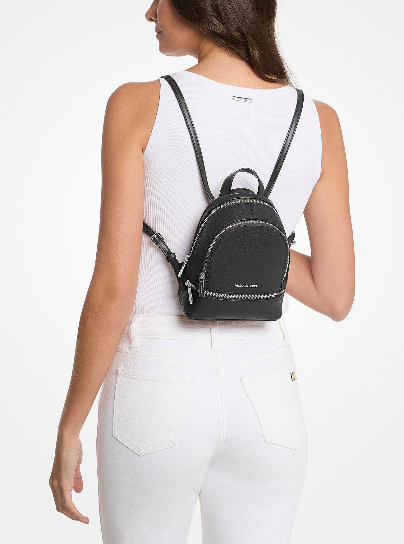 Mochila Michael Kors Rhea Small Leather Black-2