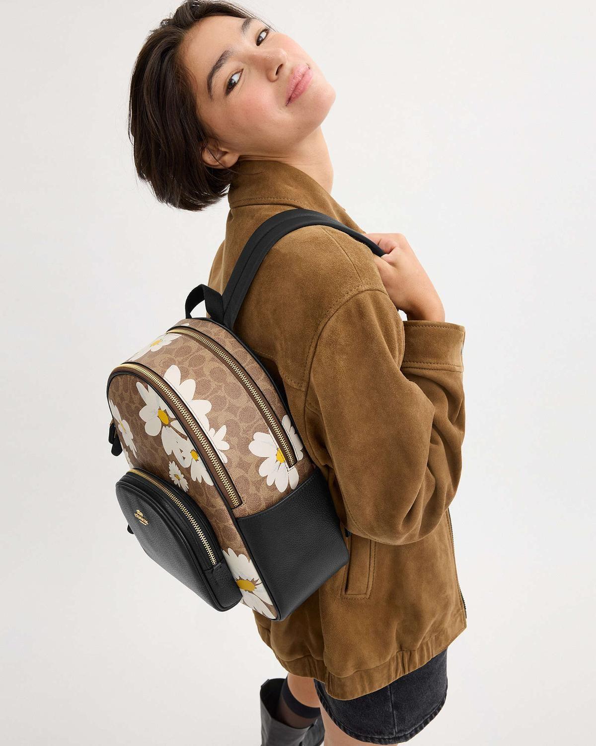 Mochila Coach Floral Print-4