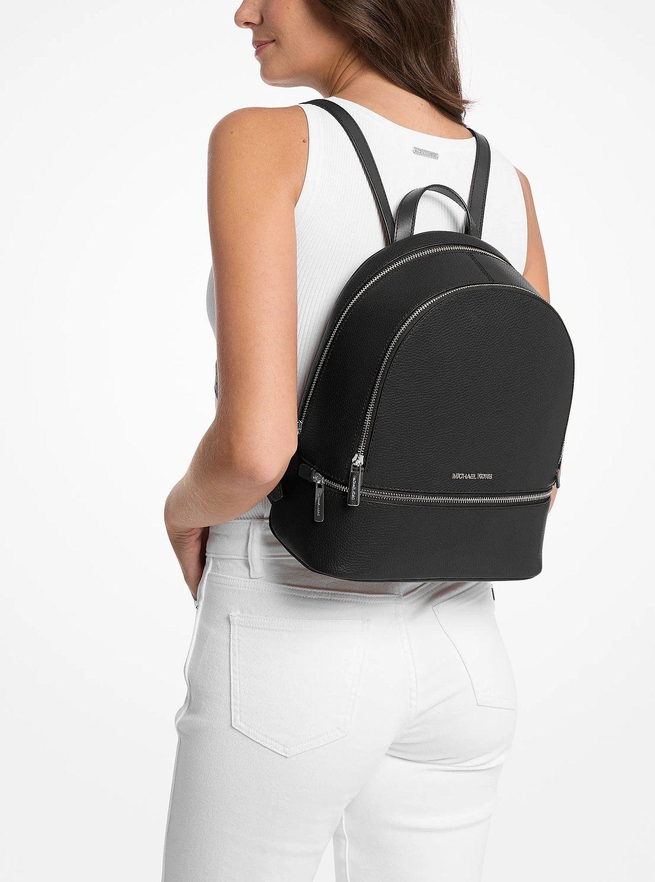 Mochila Michael Kors Rhea Black Leather-2