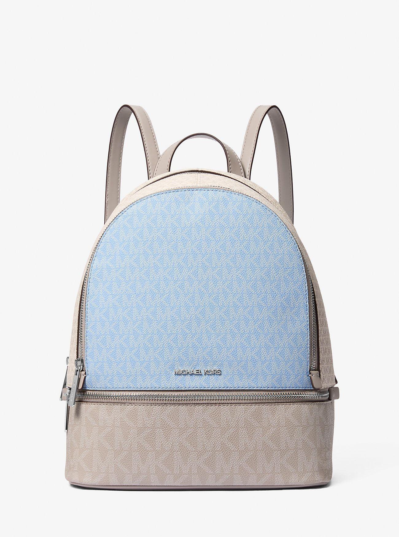 Mochila Michael Kors Rhea Color-Block Sky Blue -0
