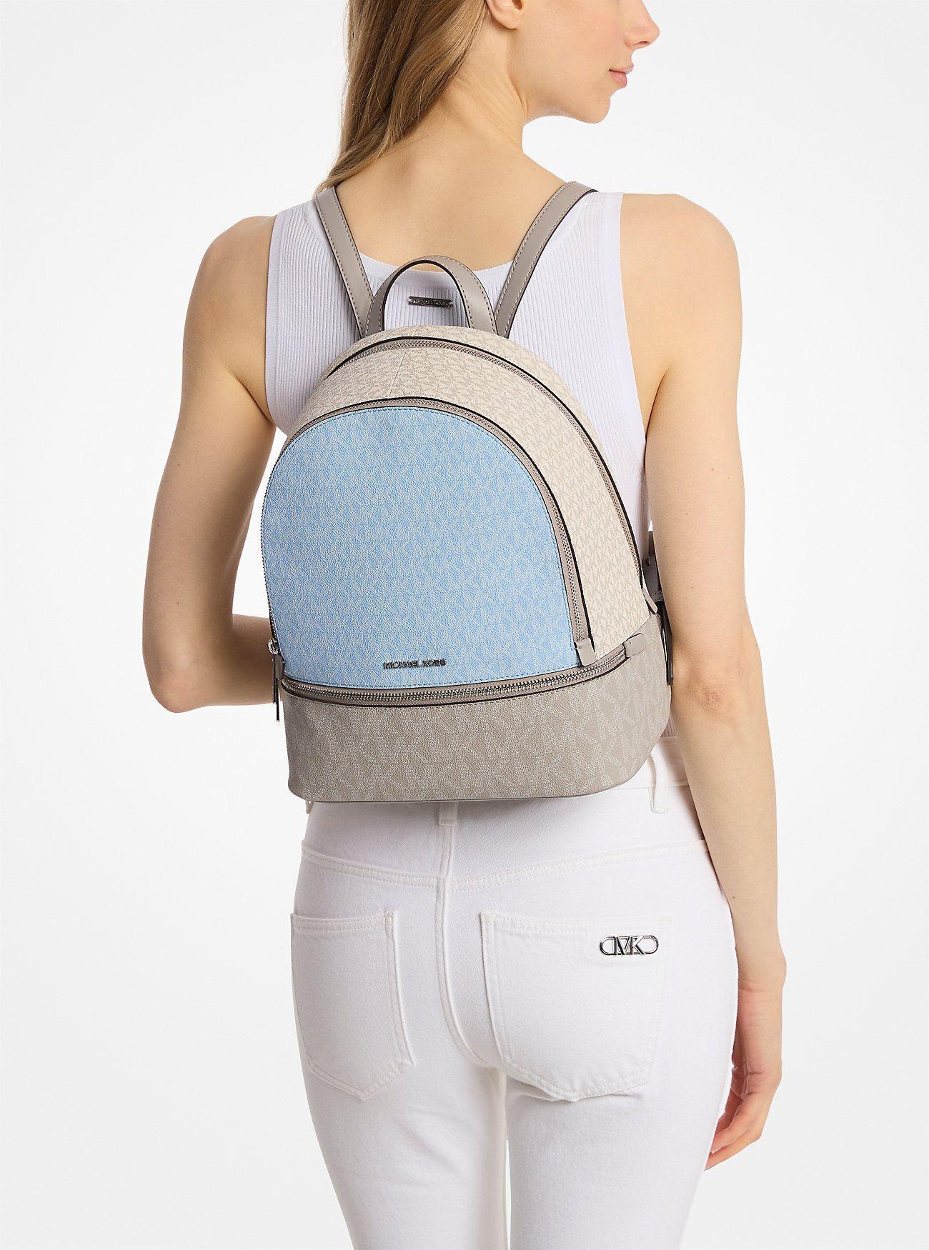 Mochila Michael Kors Rhea Color-Block Sky Blue -2