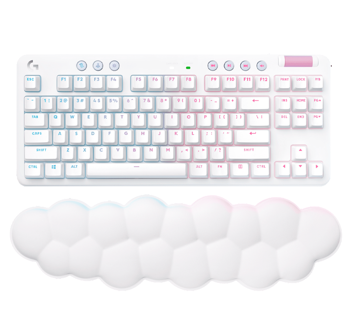Teclado Gamer Logitech G715 Mecanico RGB Inalámbrico Blanco-0