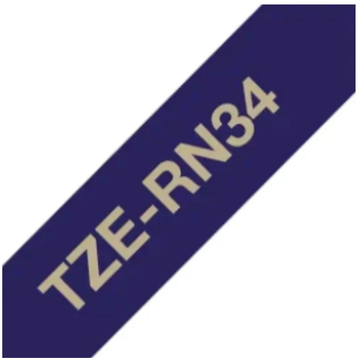 Cinta de raso Brother Dorado sobre azul 4m-1