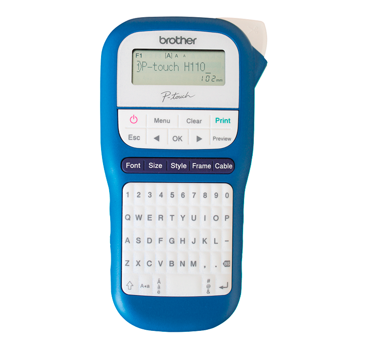 Rotuladora Portátil Brother PT-H110BW Azul-0