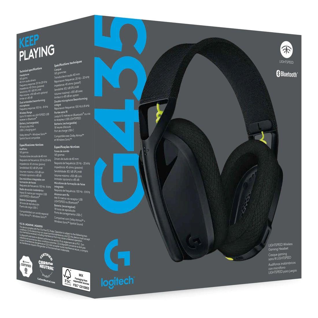 Audífonos Gamer Inalámbricos Con Micrófono G435 Negro-3