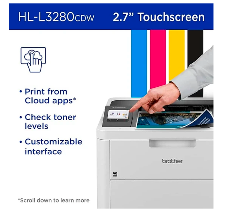 Impresora Láser Color HL-L3280CDW Brother Ethernet WiFi USB-4