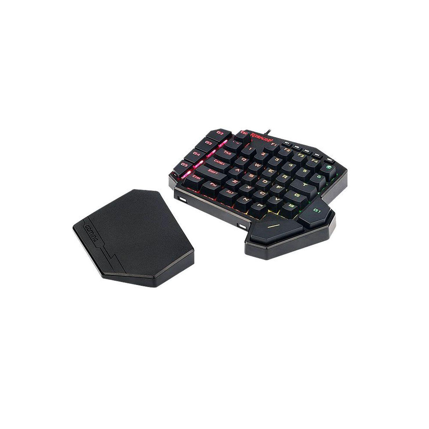 Teclado Gamer Para una mano DITI K585-RGB Negro Switch Brown-4