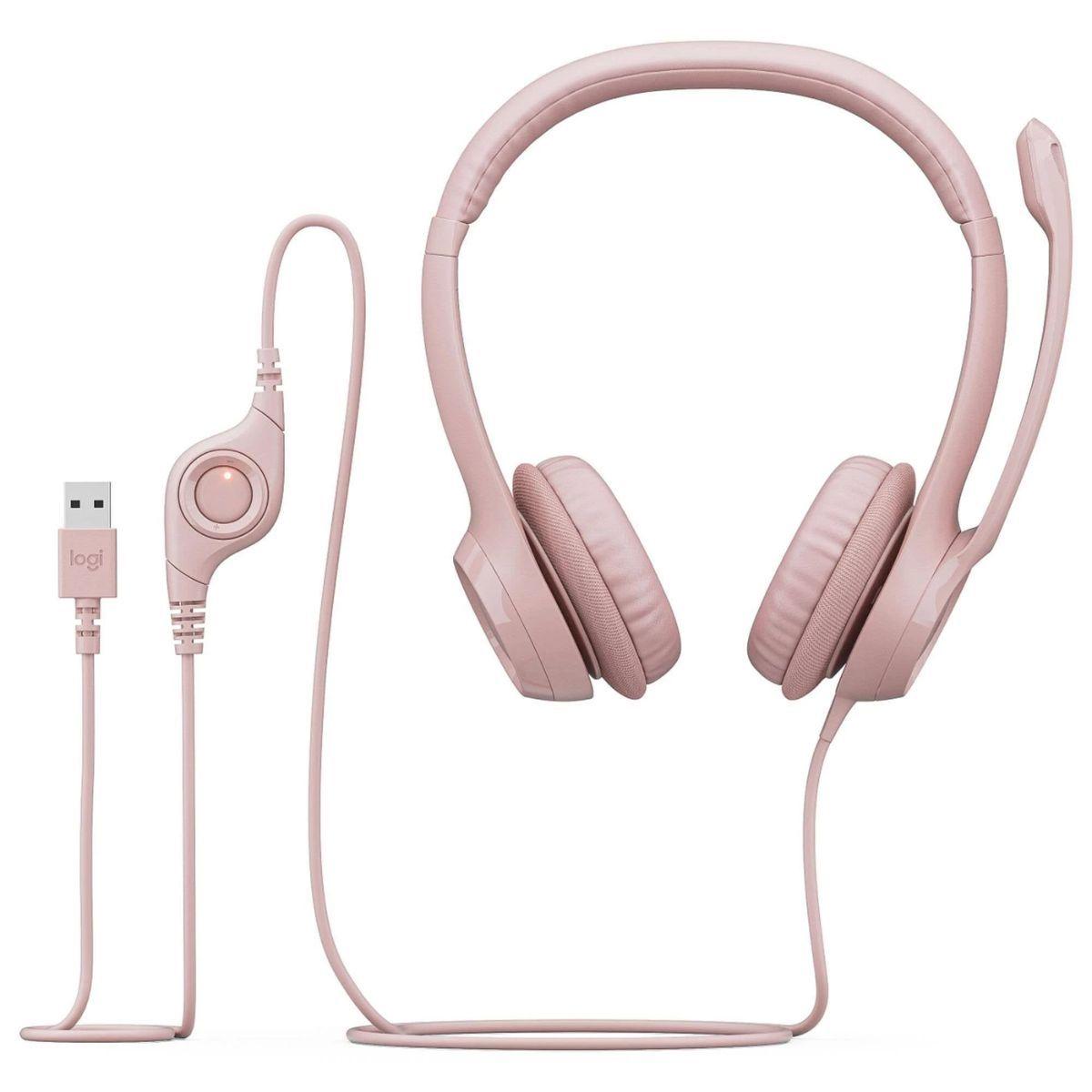 AUDIFONO LOGITECH USB H390 ROSA-2