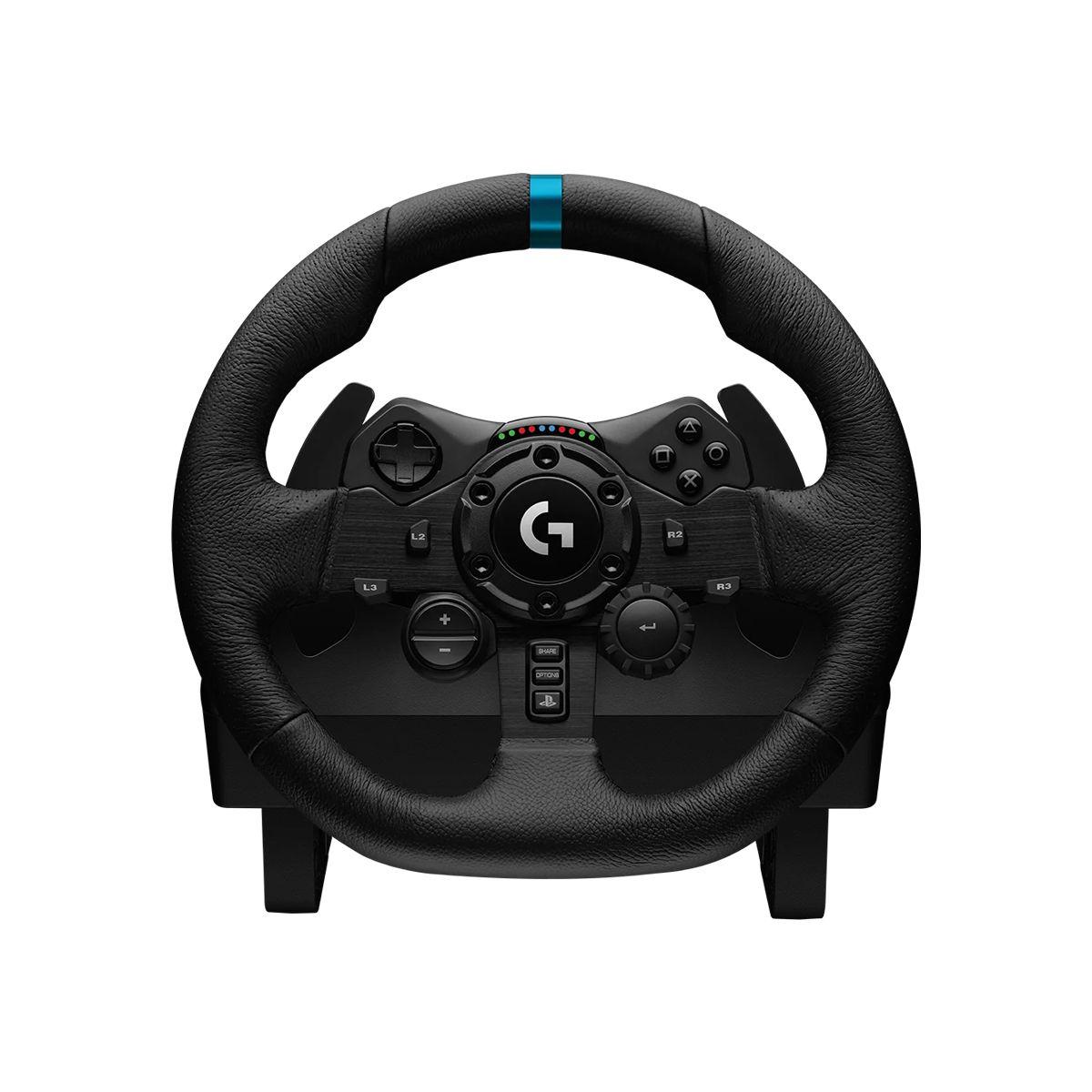 KIT LOGITECH G923 DE VOLANTE PEDALES Y PALANCA DE CAMBIO PS4-0