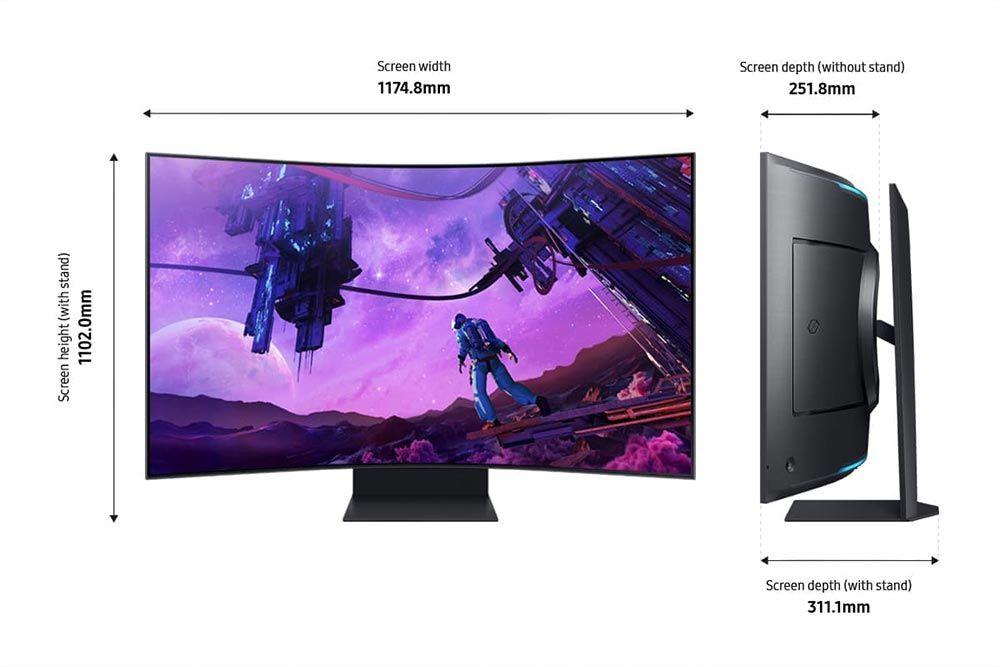Monitor Gamer Curvo Samsung Odyssey ARK 55 4K 165Hz 1ms-3