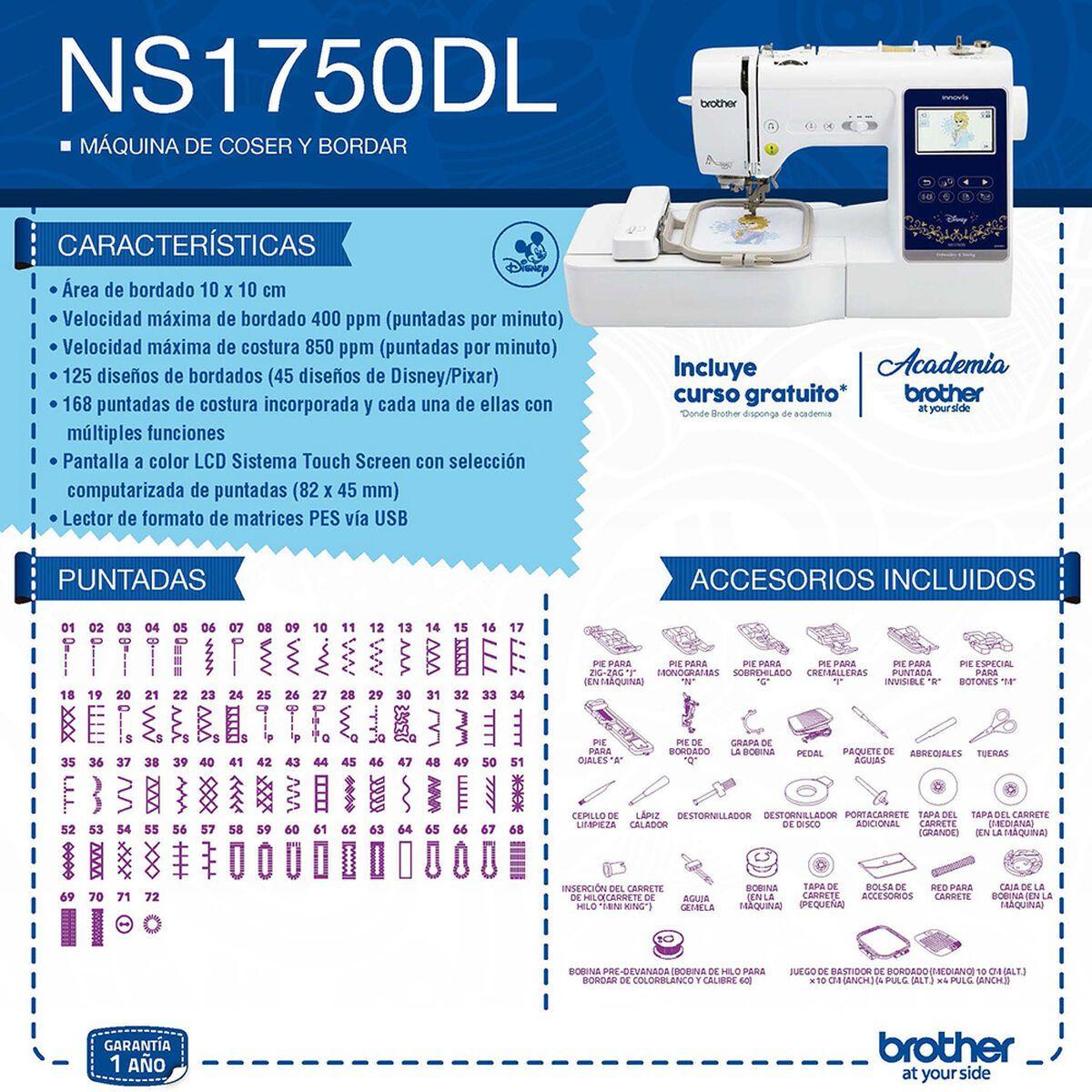 Bordadora y Máquina de Coser Innov-is NS1750D-4