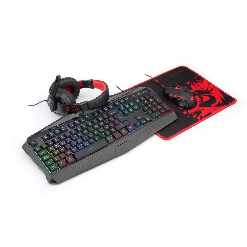 Teclado + Mouse + Mouse Pad + Audífonos Gamer S101-BA-6