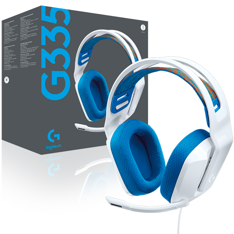 Audífonos Gamer Con Micrófono G335 Blanco-2