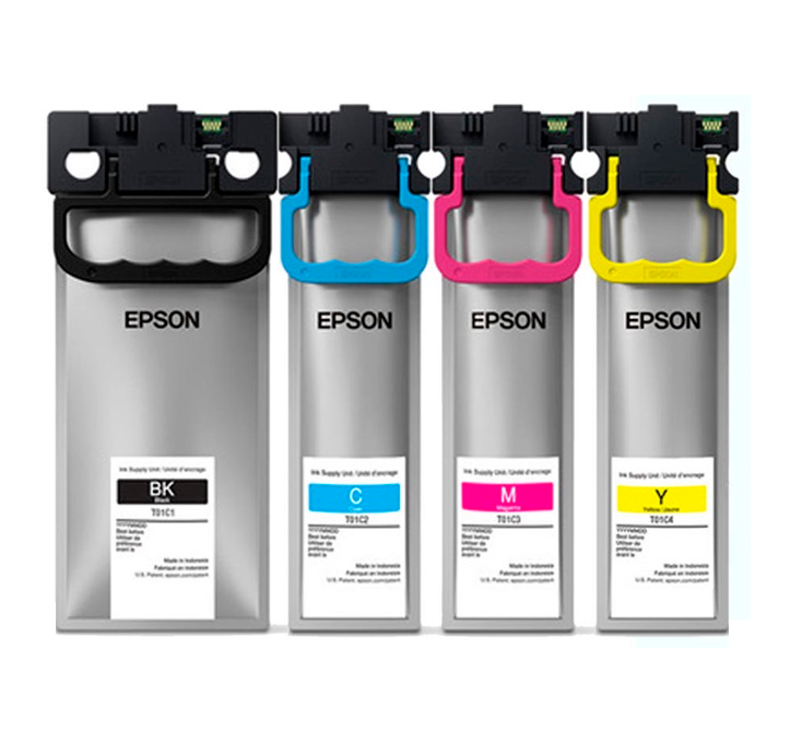 TINTA EPSON PACK T01C Negro magenta cian y amarillo wfc579-0