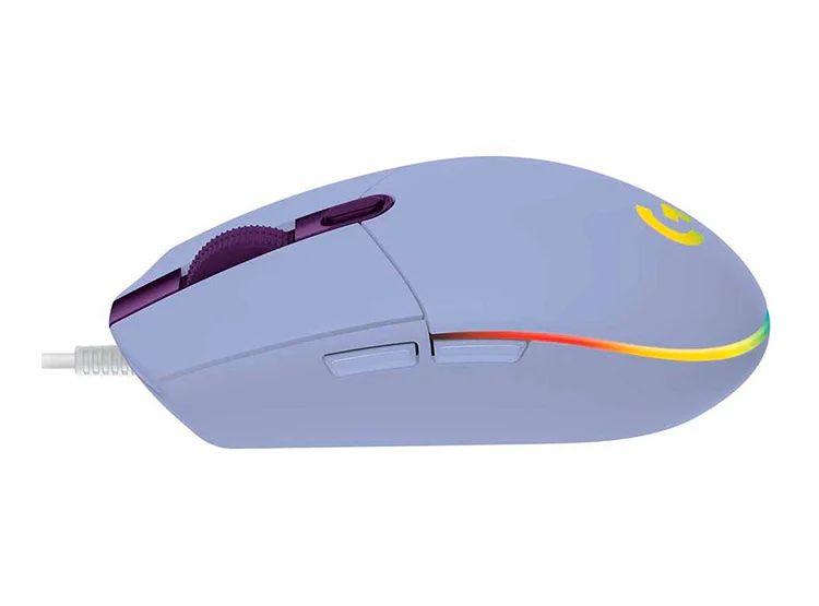 Mouse Gamer G203 RGB Lightsync USB Lila-2