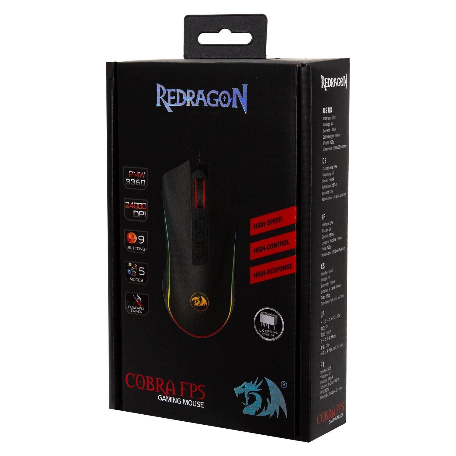 Mouse Gamer Cobra M711-FPS Negro-5