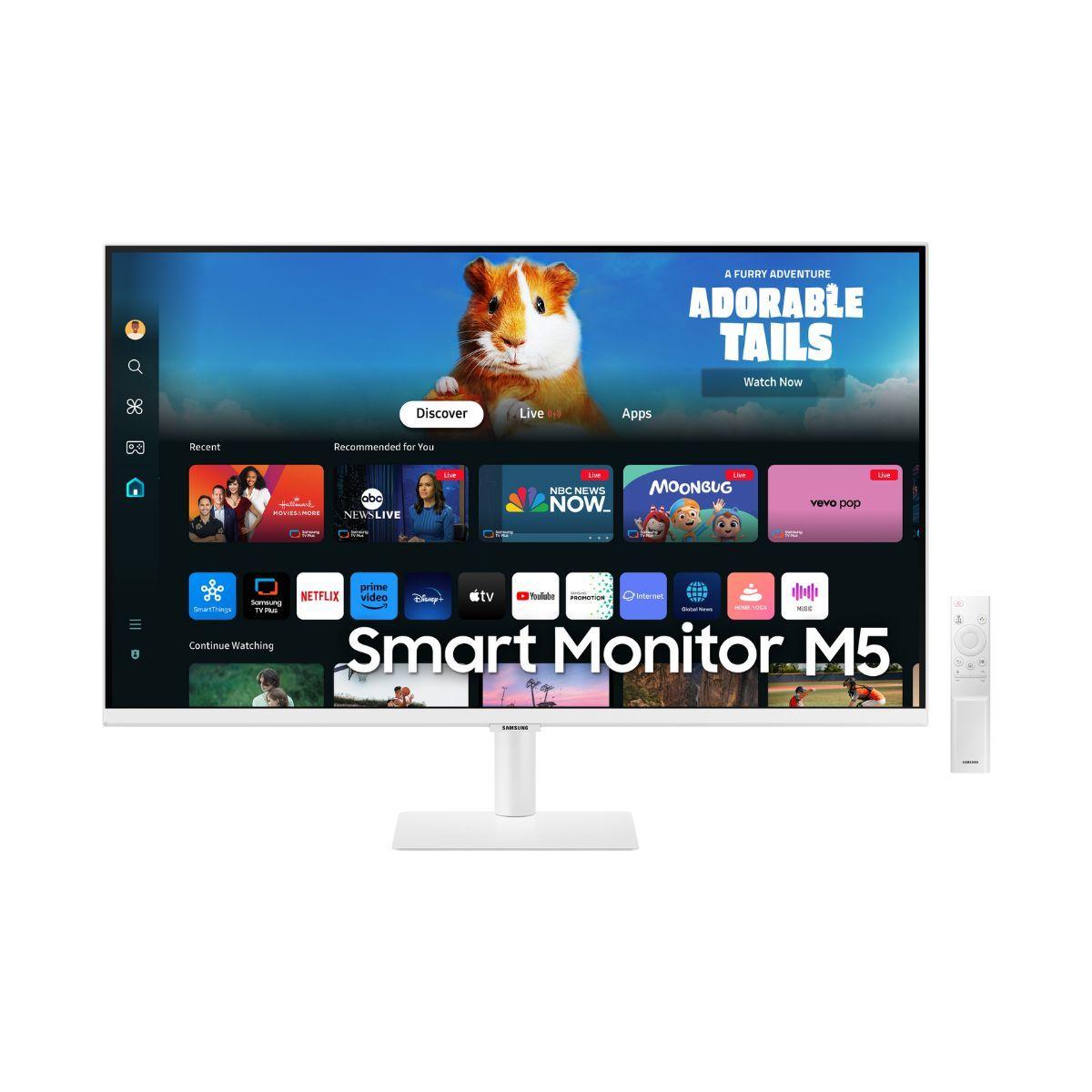 Monitor plano Samsung M5 27”, FHD, 60Hz, 4ms-0