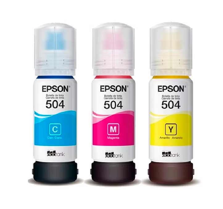 Tinta Epson T504 Pack Color Cian Magenta Amarillo-2