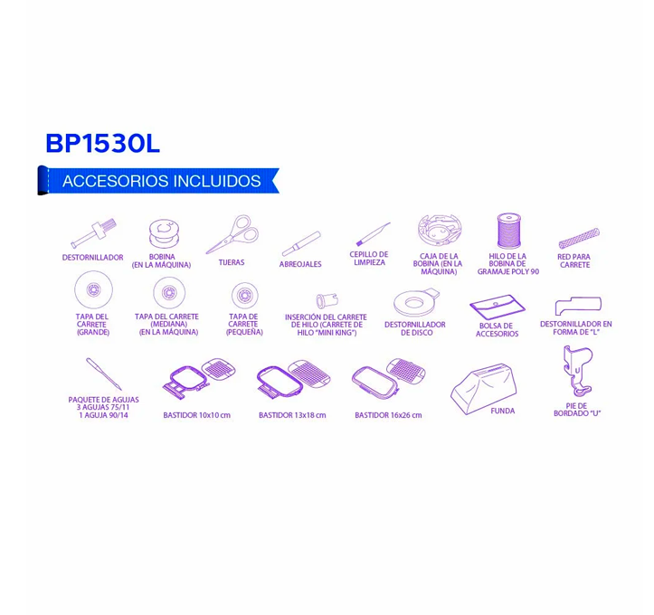 Maquina de bordar Brother BP1530LCL 850ppm-3