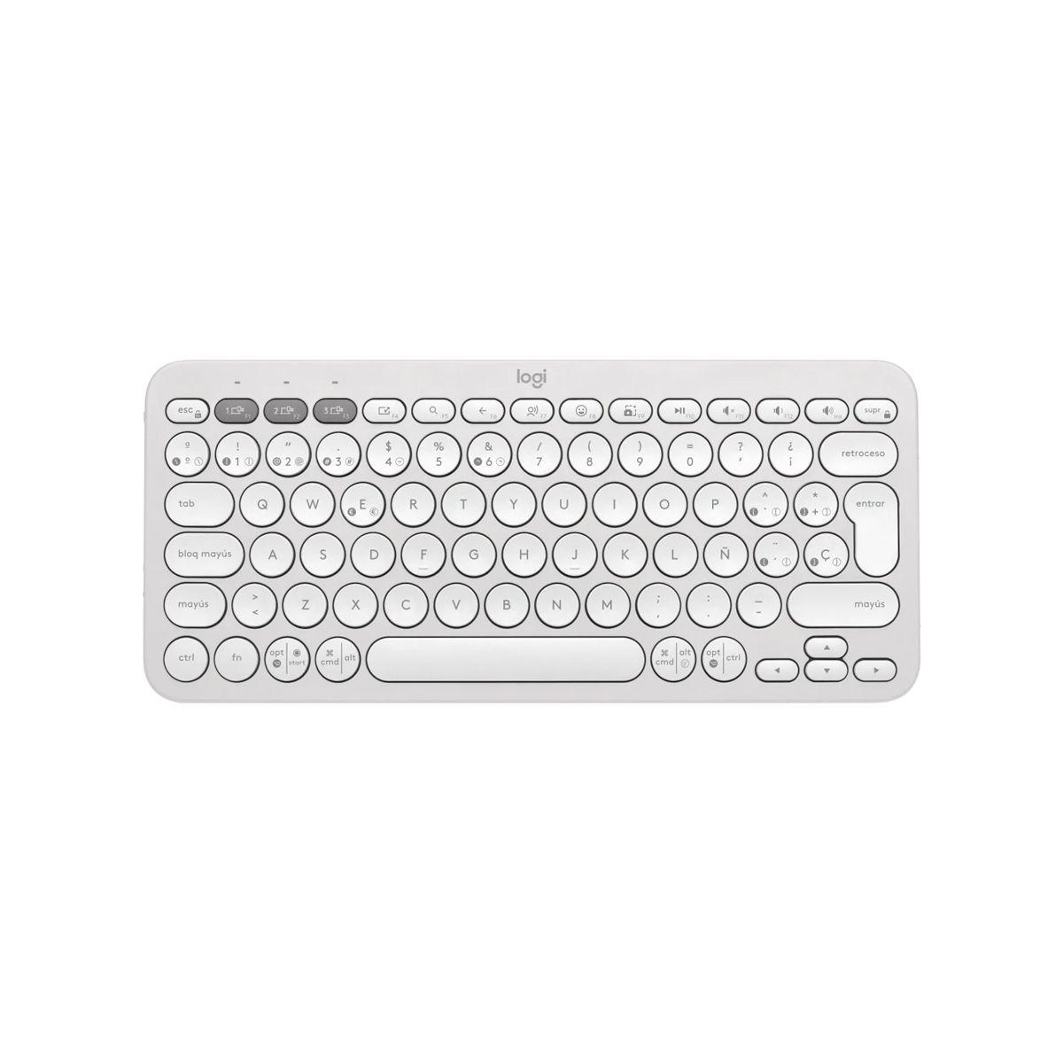 TECLADO LOGITECH PEBBLE 2 K380 BLANCO-0