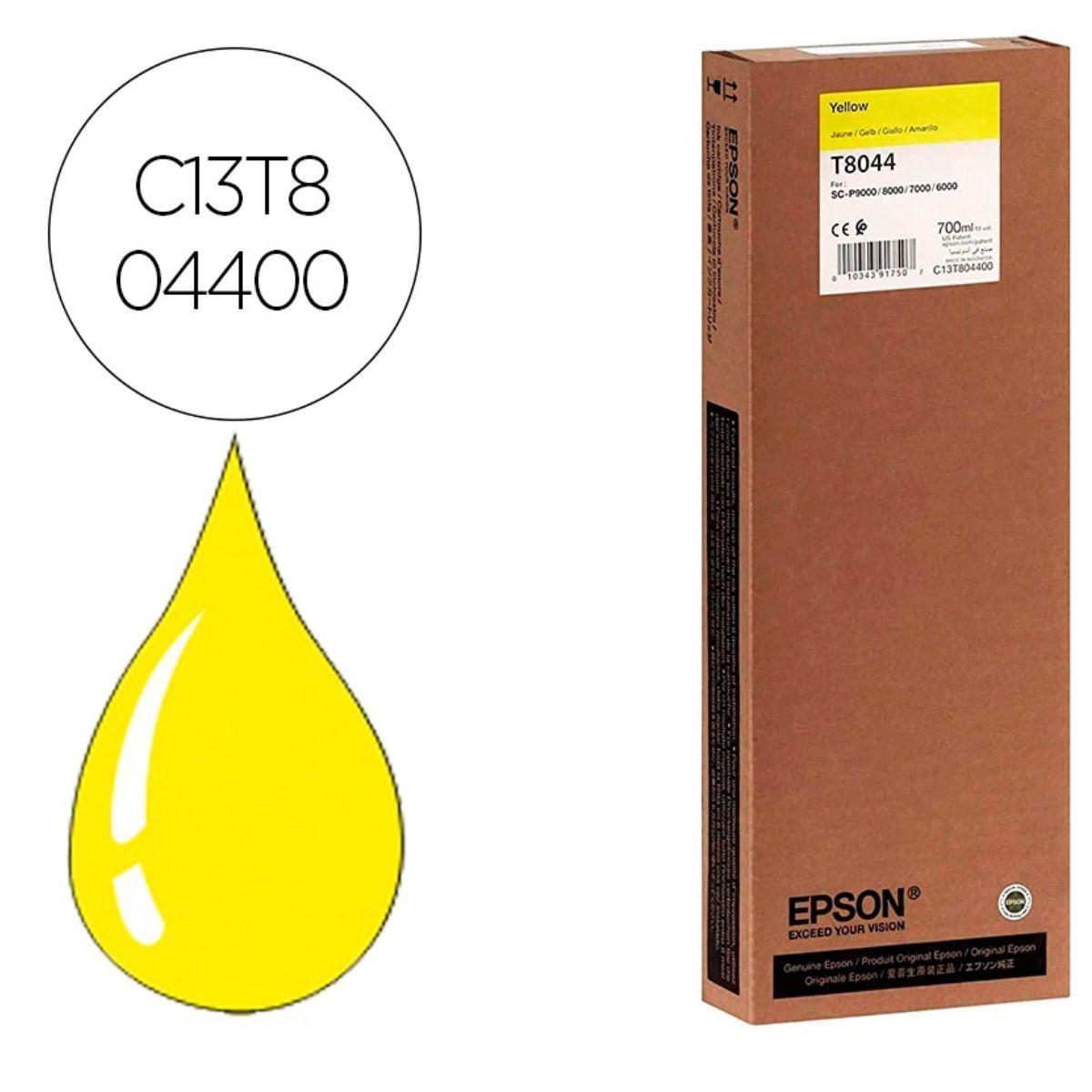 TINTA EPSON YELLOW ULTRACHROME HDX/HD 700ML ( T804400)-2
