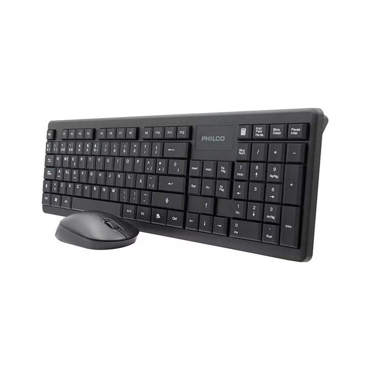 KIT TECLADO Y MOUSE INALAMBRICO PHILCO-0
