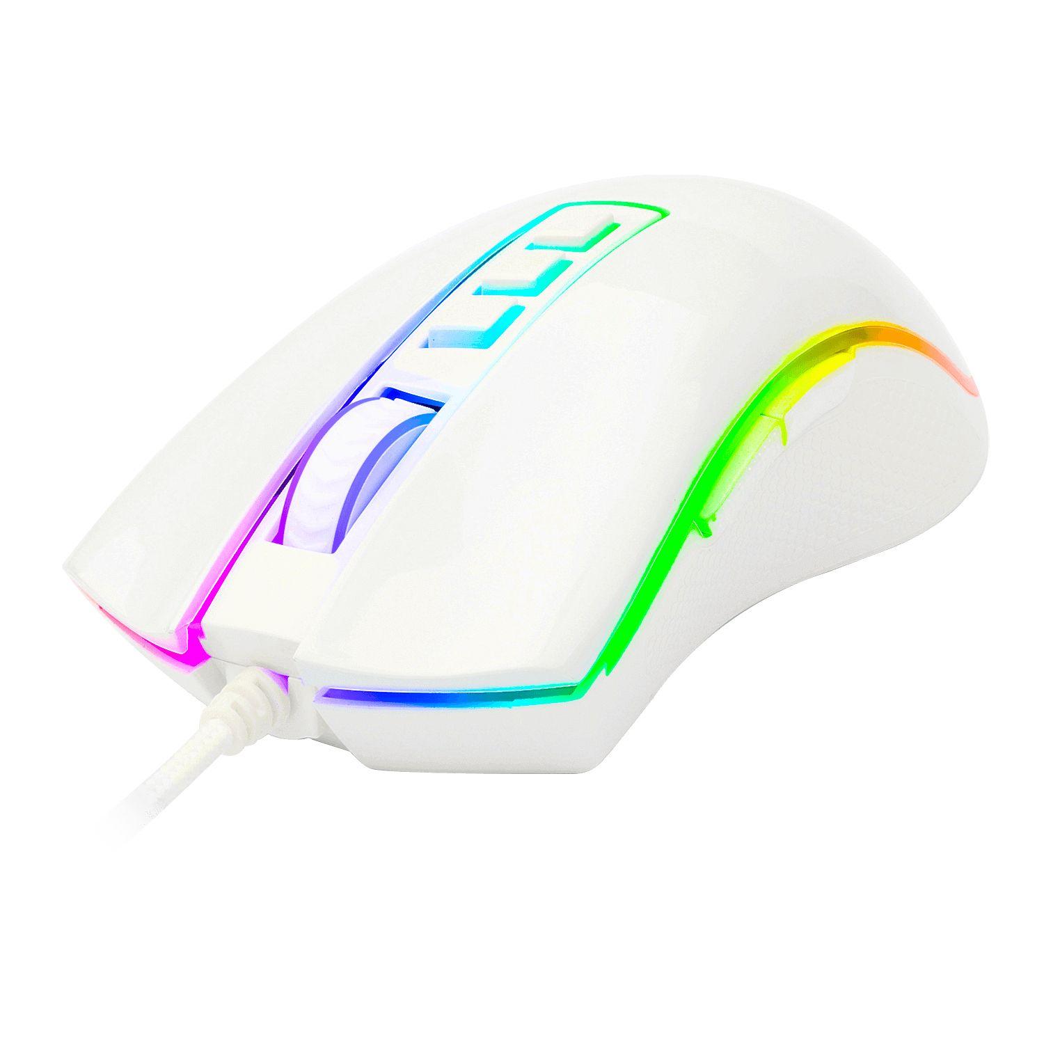 Mouse Gamer Cobra M711 Blanco Alámbrico-1