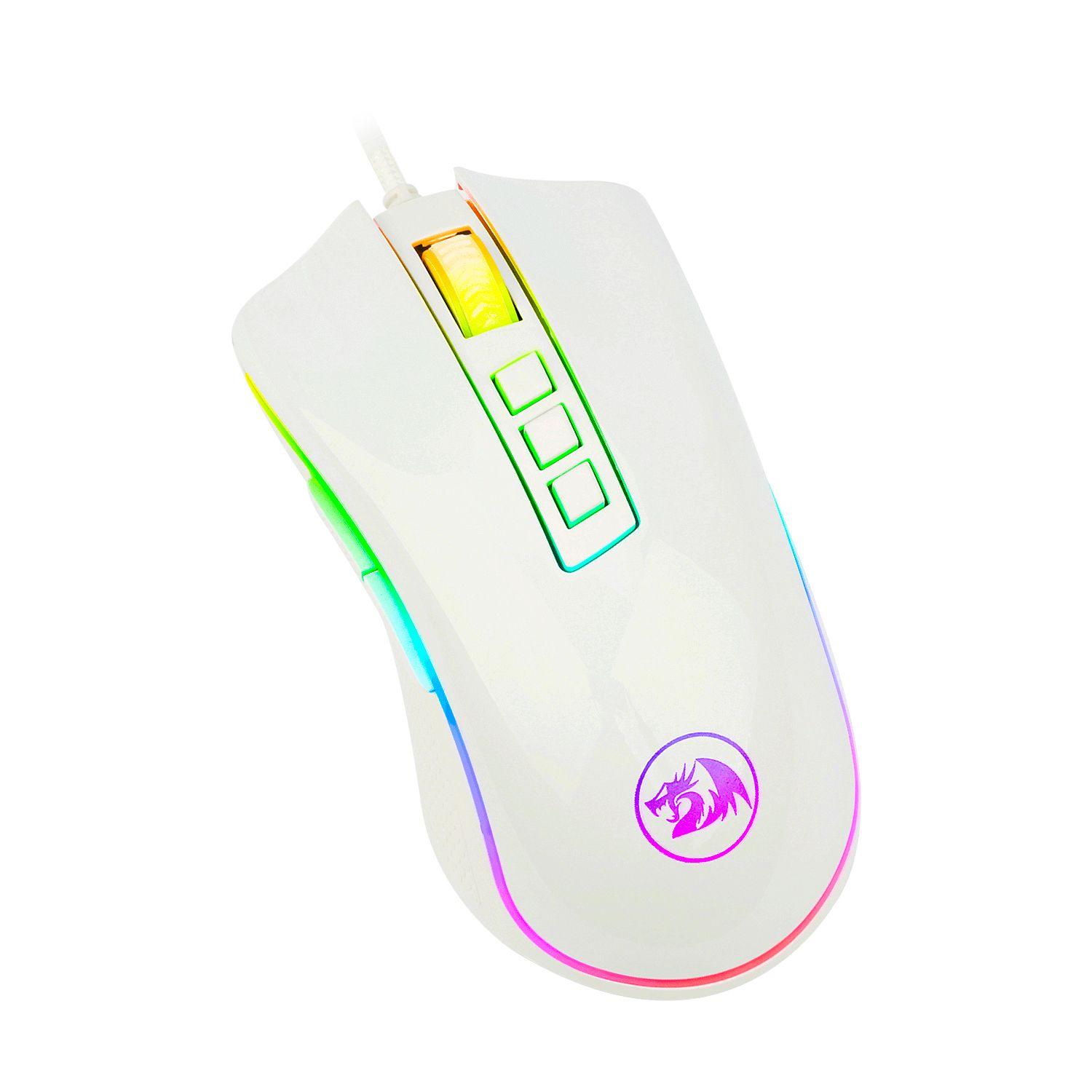 Mouse Gamer Cobra M711 Blanco Alámbrico-2