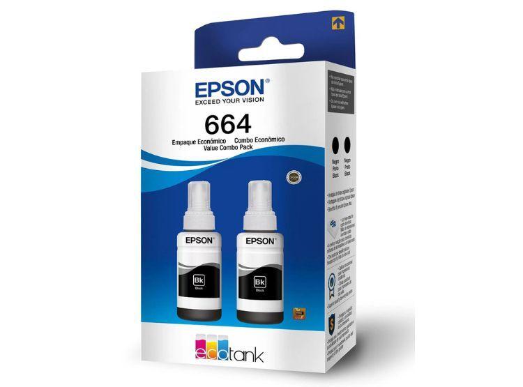 Botella de tinta T664 Pack 2 Unidades Negro-1