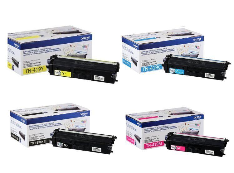 Pack de cartuchos de tóner TN-419 4 Colores-0