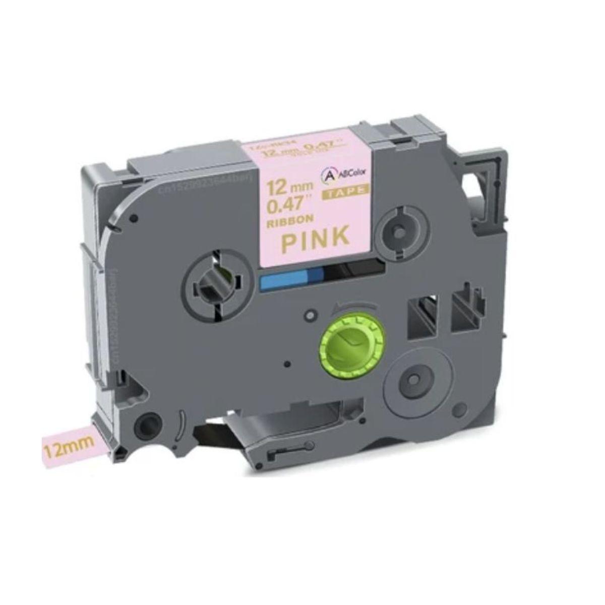 Cinta de raso Brother Dorado sobre rosa 4m-0