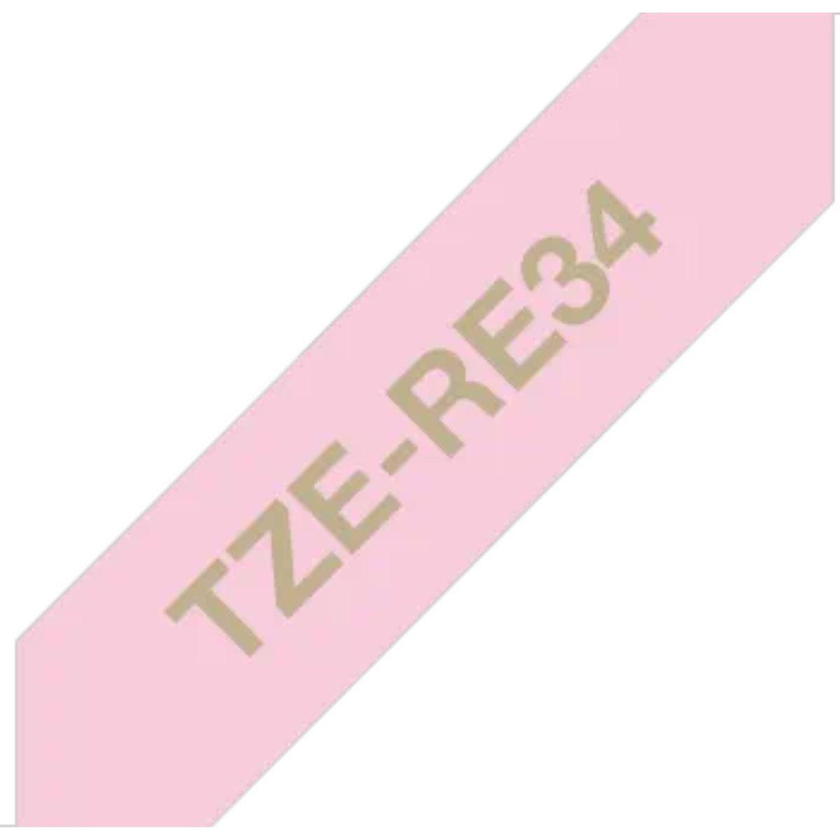 Cinta de raso Brother Dorado sobre rosa 4m-2