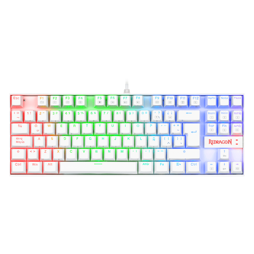 Teclado Gamer Alambrico Kumara K552W-RGB Blanco-0