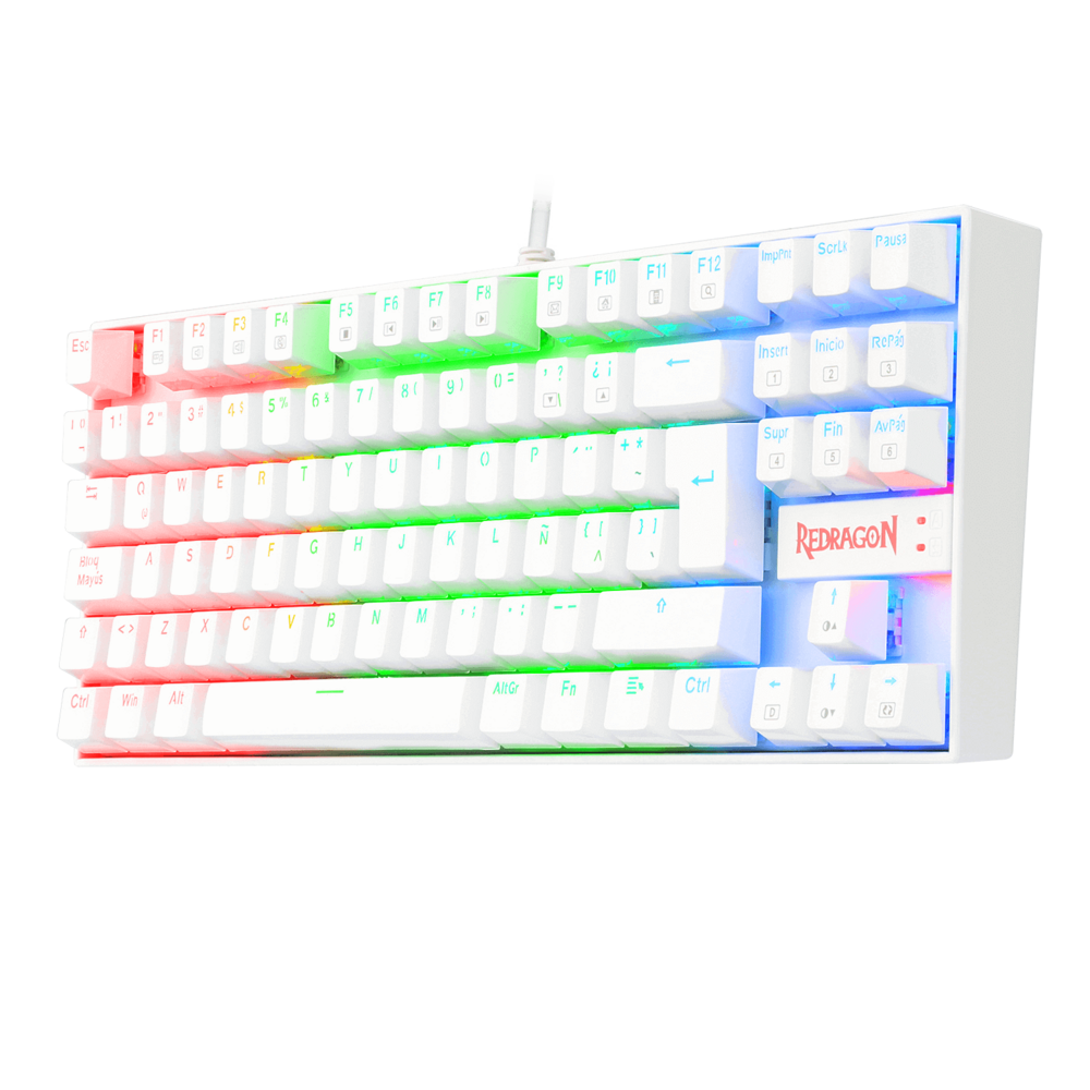 Teclado Gamer Alambrico Kumara K552W-RGB Blanco-2