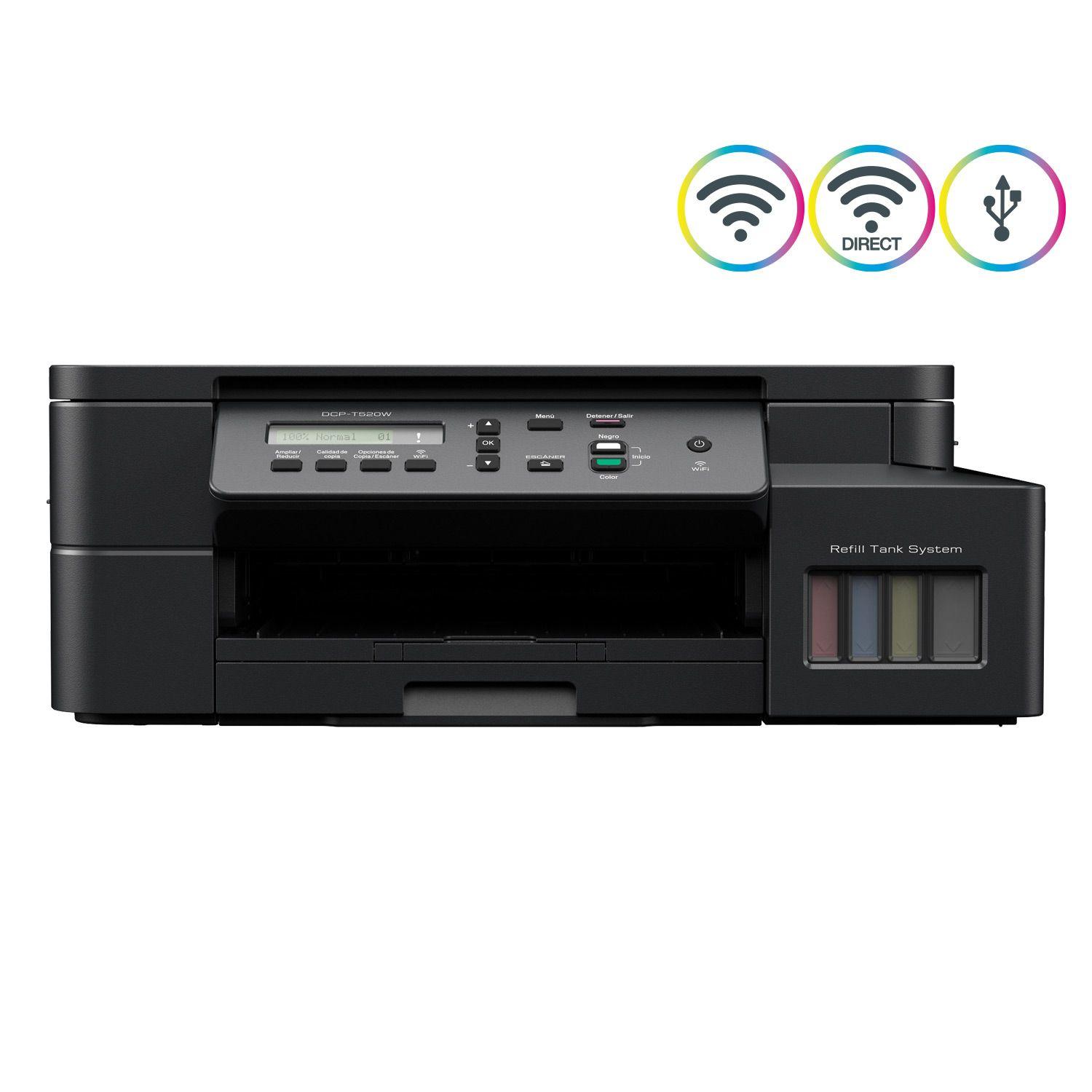 Impresora Multifuncional Wifi T520w Inkbenefit Tank-2