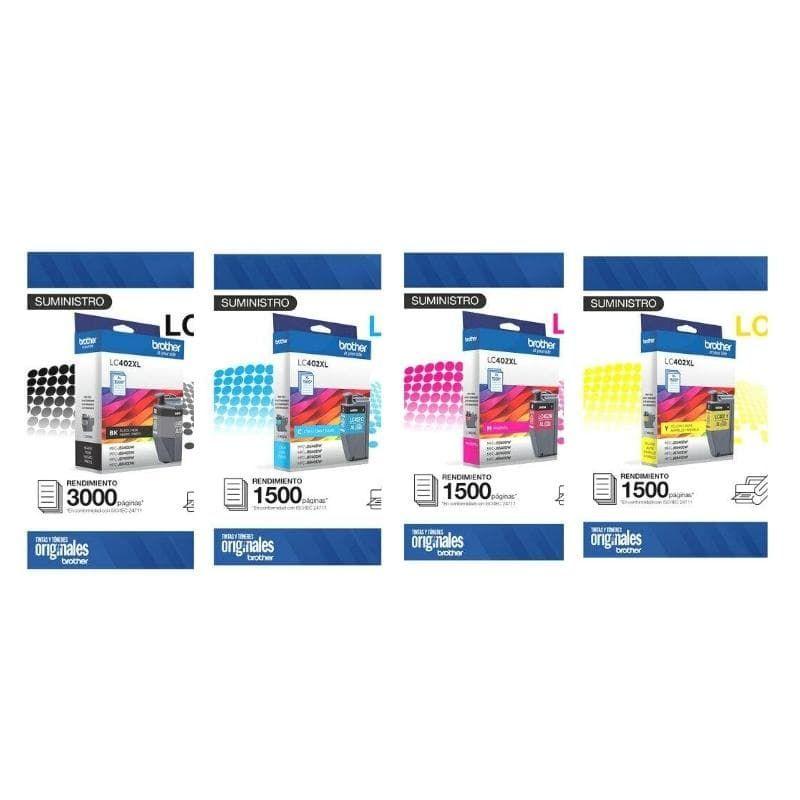 Tinta Original LC402 XL Pack Cyan, Yellow, Magenta y Black-1
