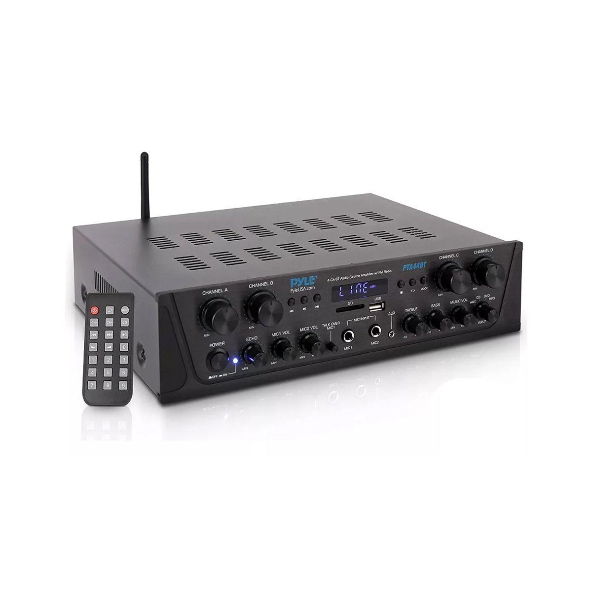Amplificador Bluetooth Pyle PTA44BT 4 canales 500W-0