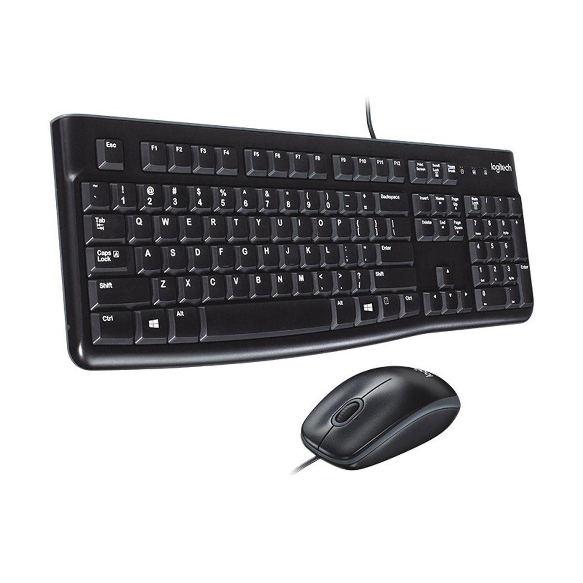 Kit Combo Teclado y Mouse Logitech MK120 USB-0