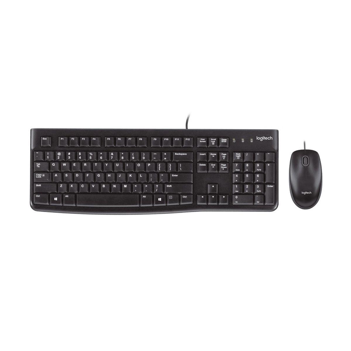 Kit Combo Teclado y Mouse Logitech MK120 USB-1