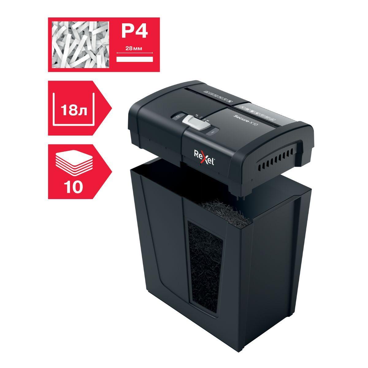 Trituradora De Papel Rexel Secure X10 Challa 14 Litros-1