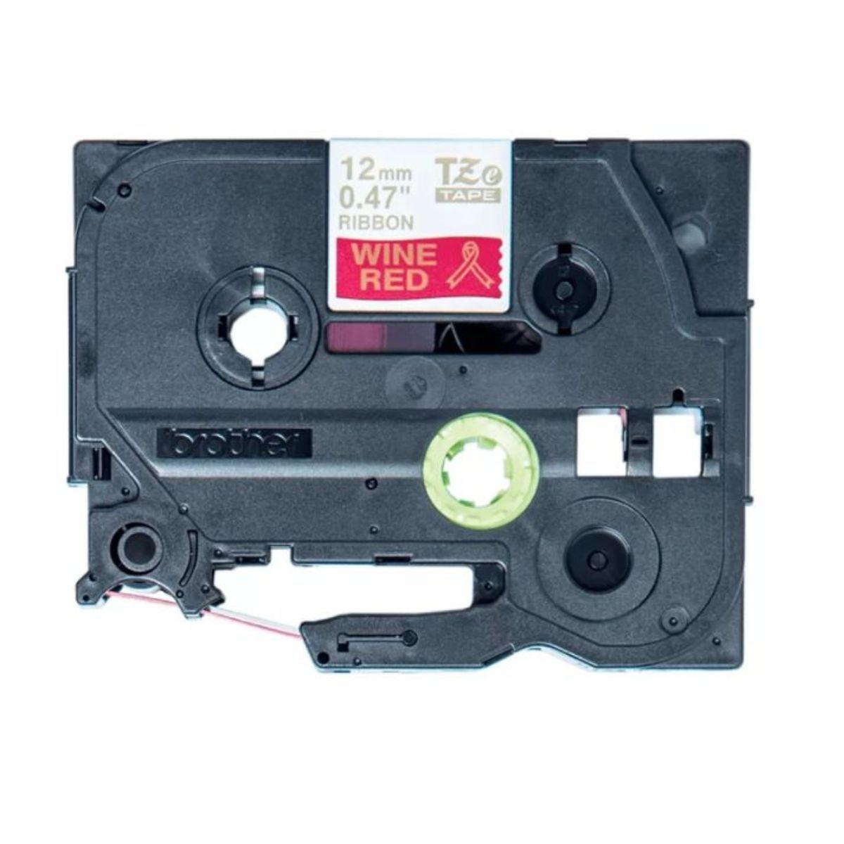 Cinta de raso Brother Dorado sobre rojo 4m-0