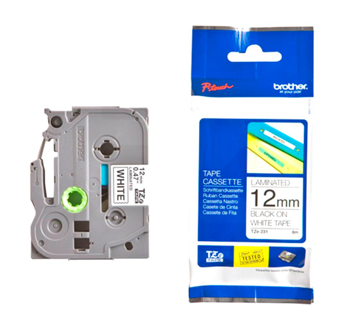 Etiquetas Brother TZE-S231 12MM Negro-0