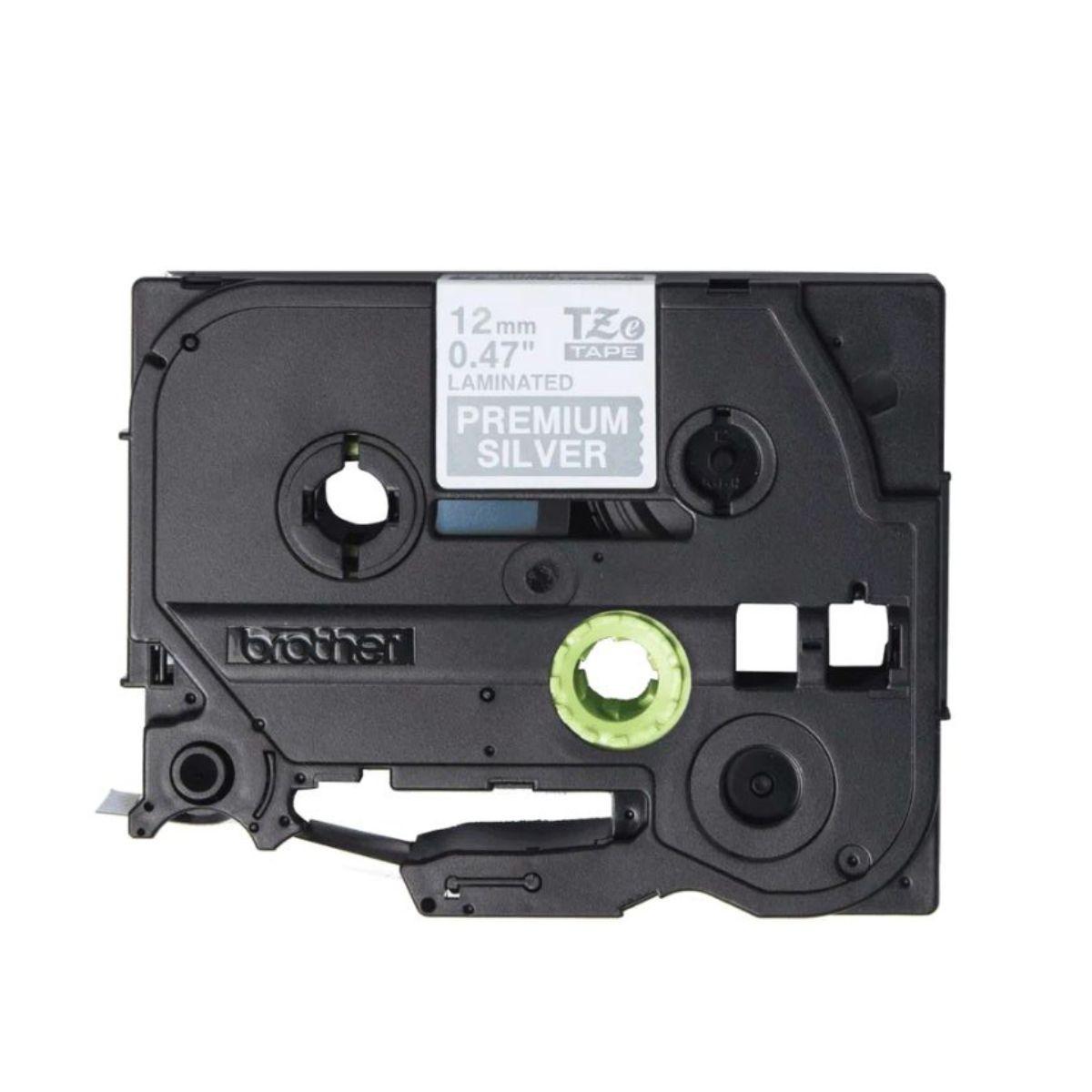 Cinta adhesiva Brother Blanco sobre fondo plata premium 8m-0