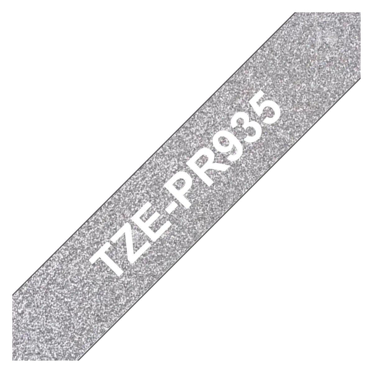 Cinta adhesiva Brother Blanco sobre fondo plata premium 8m-2