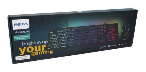 Teclado + Mouse Gamer Philips G264 Negro Retroiluminación-3