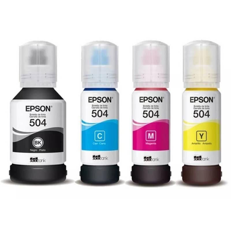 Pack De Tintas Epson T504 Para Impresoras L6171,l4160,l6191-0
